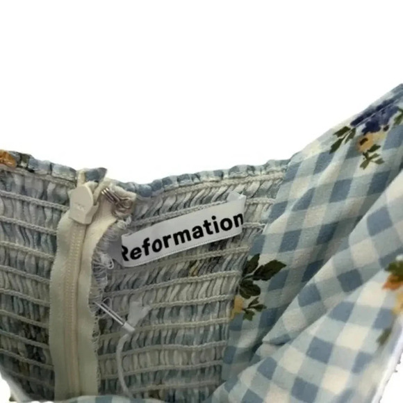 Reformation Kaley Floral Minidress In Al Fresco B770 - Picture 5 of 5